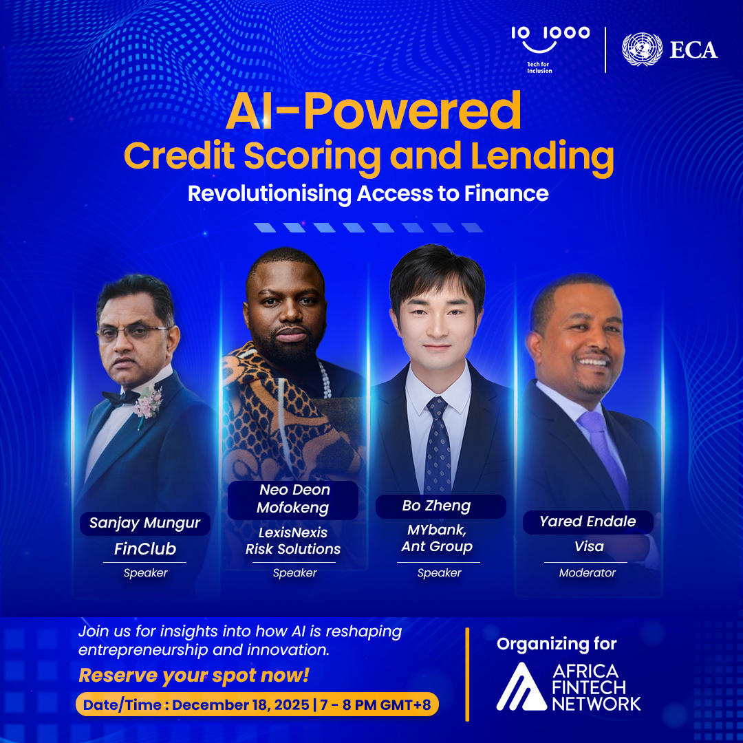 Africa Fintech Network, UNECA, ANTGroup - AI Webinar